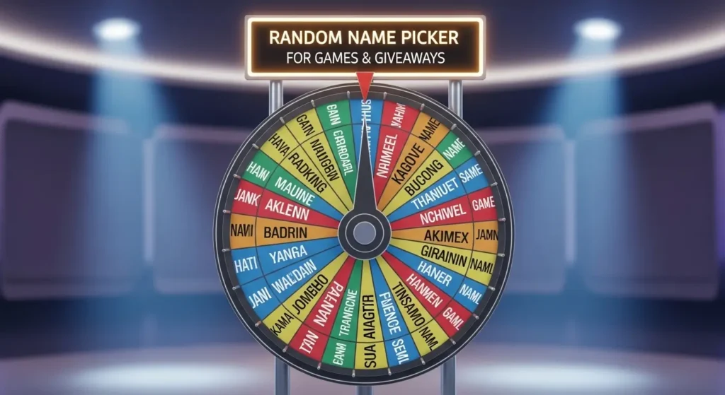 Lucky Spin Wheel – Random Name Picker for Games & Giveaways