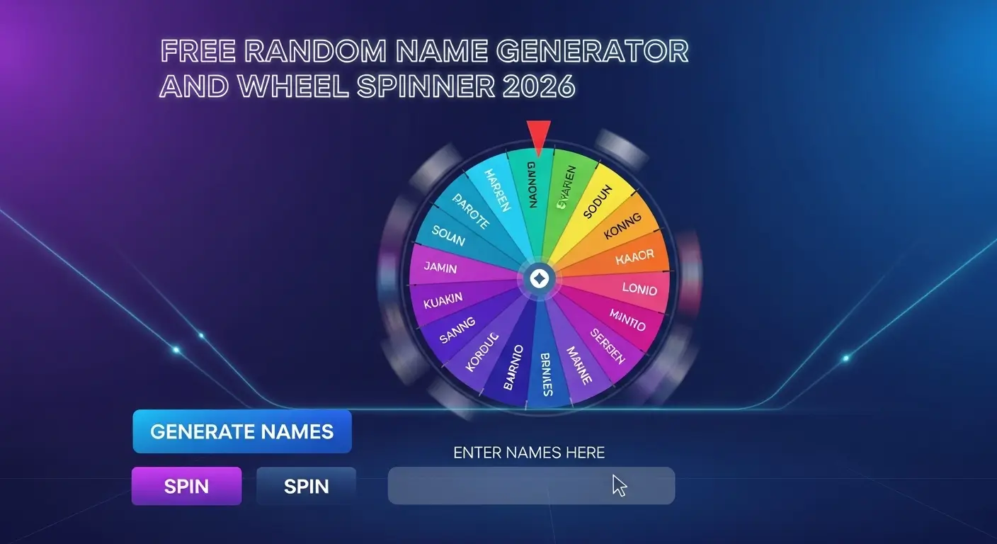 Free Random Name Generator and Wheel Spinner 2026